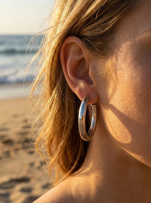 Boucles d’oreilles en acier inoxydable