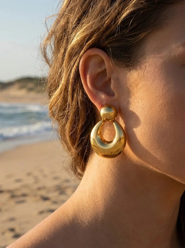 Boucles d’oreilles en acier inoxydable