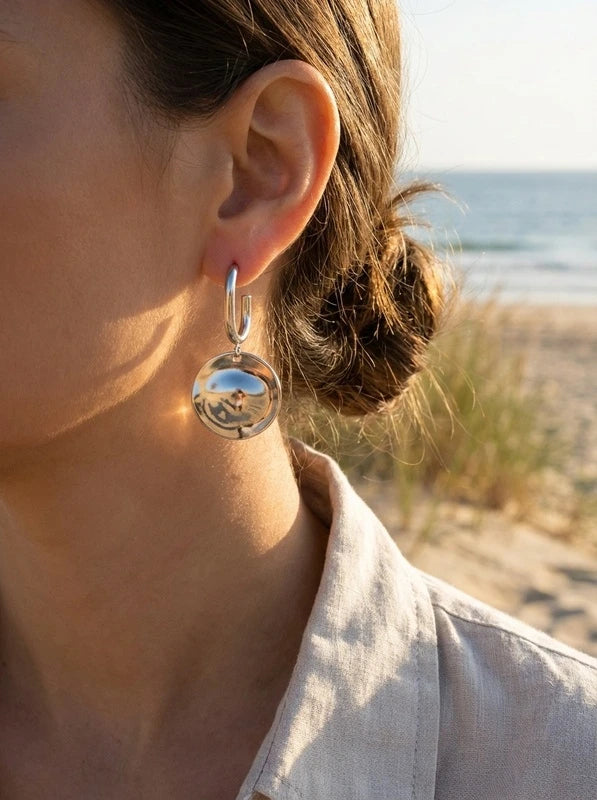 Boucles d’oreilles en acier inoxydable