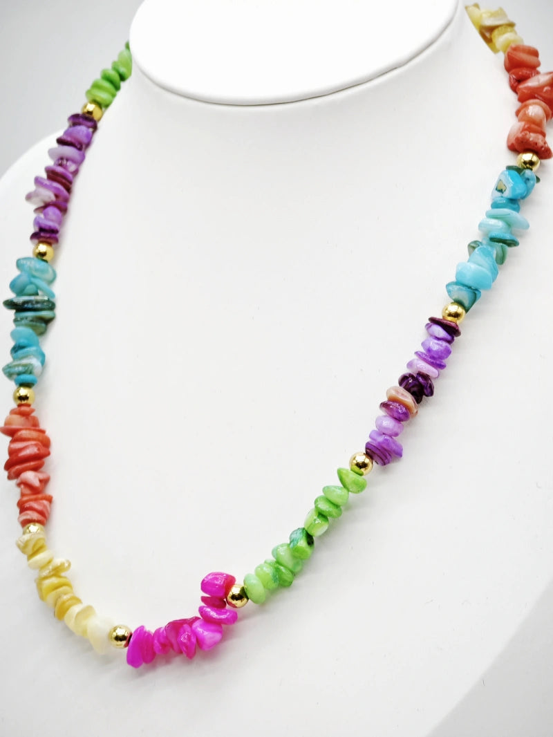Collier en acier inoxydable - MULTICOLORE