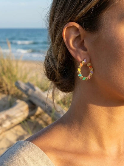 Boucles d’oreilles en acier inoxydable