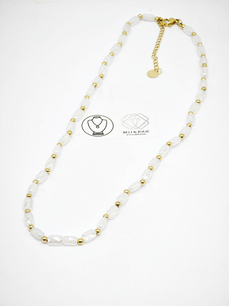 Collier en acier inoxydable - BLANC