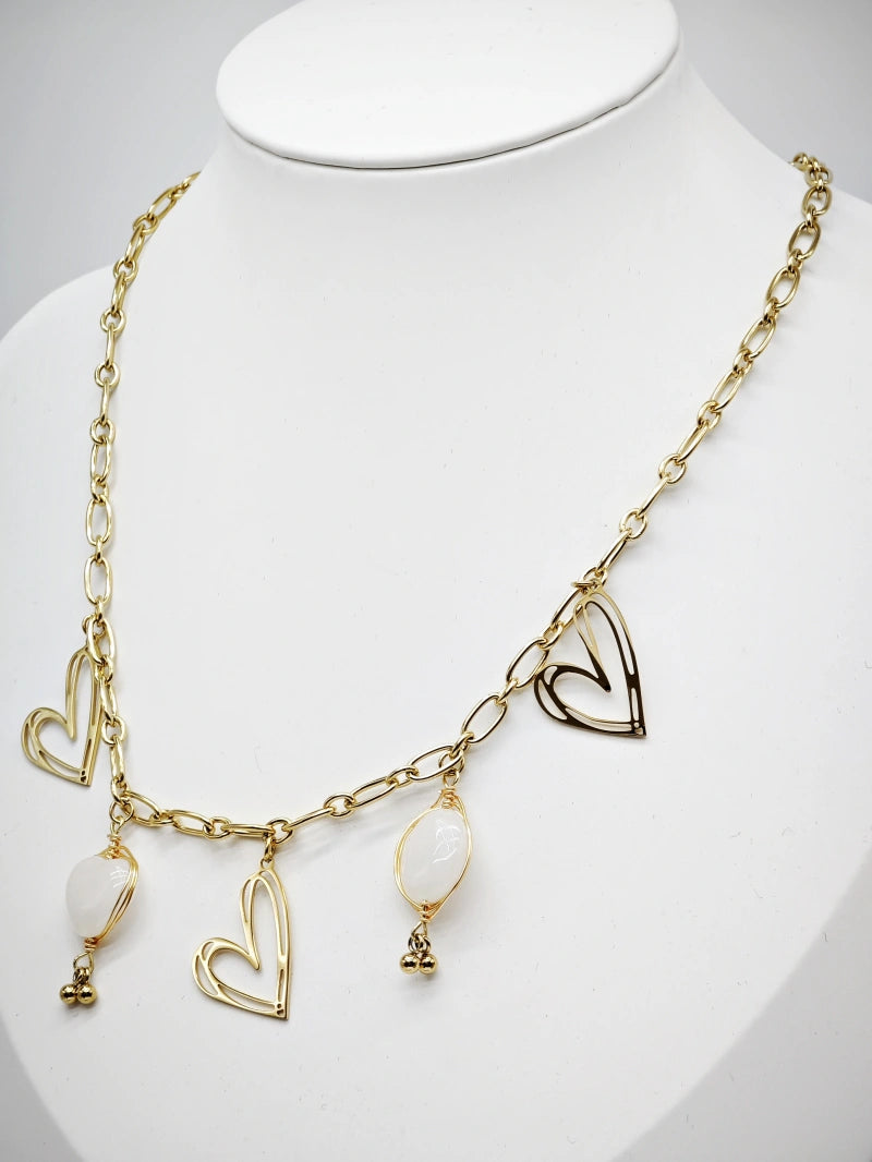 Collier en acier inoxydable - BLANC