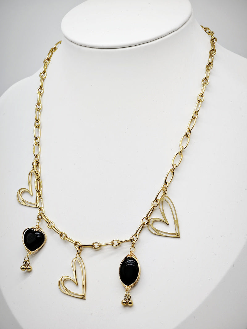 Collier en acier inoxydable - NOIR