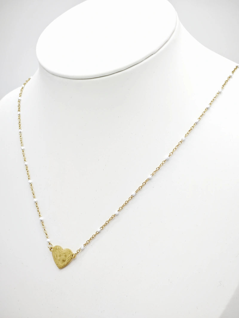 Collier en acier inoxydable - BLANC