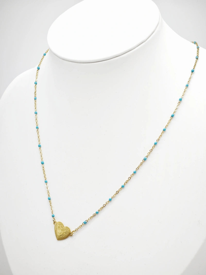 Collier en acier inoxydable - BLEU