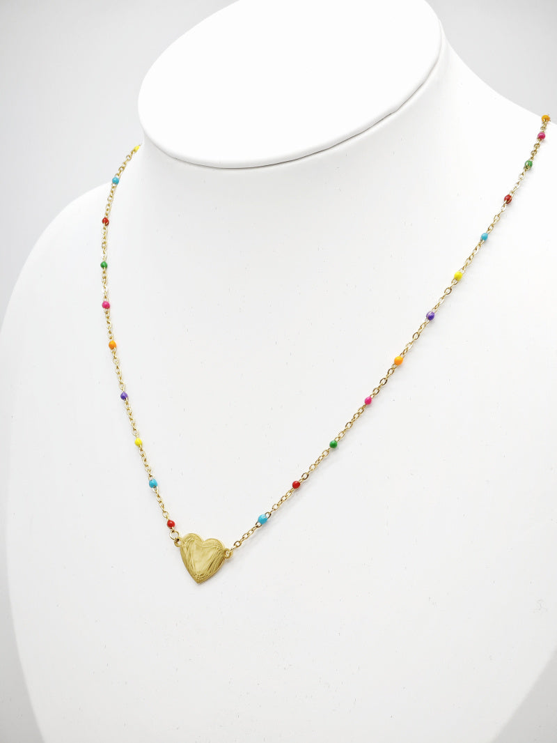 Collier en acier inoxydable - MULTICOLORE
