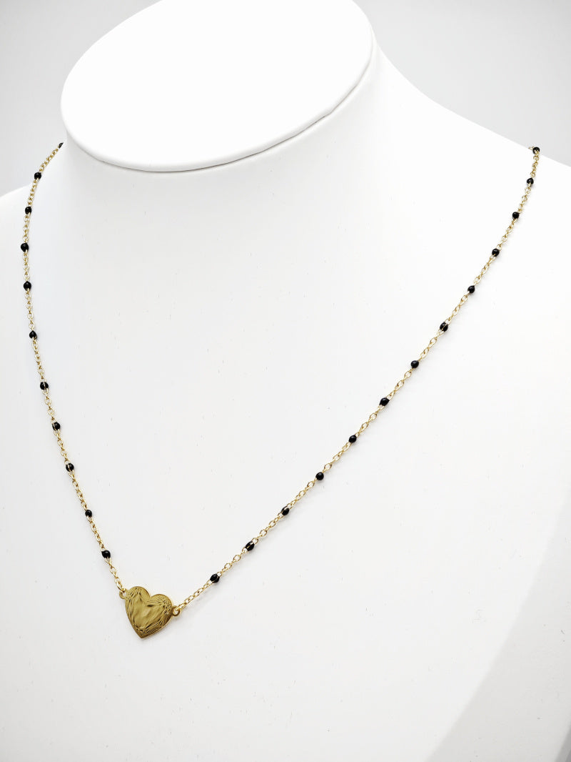 Collier en acier inoxydable - NOIR