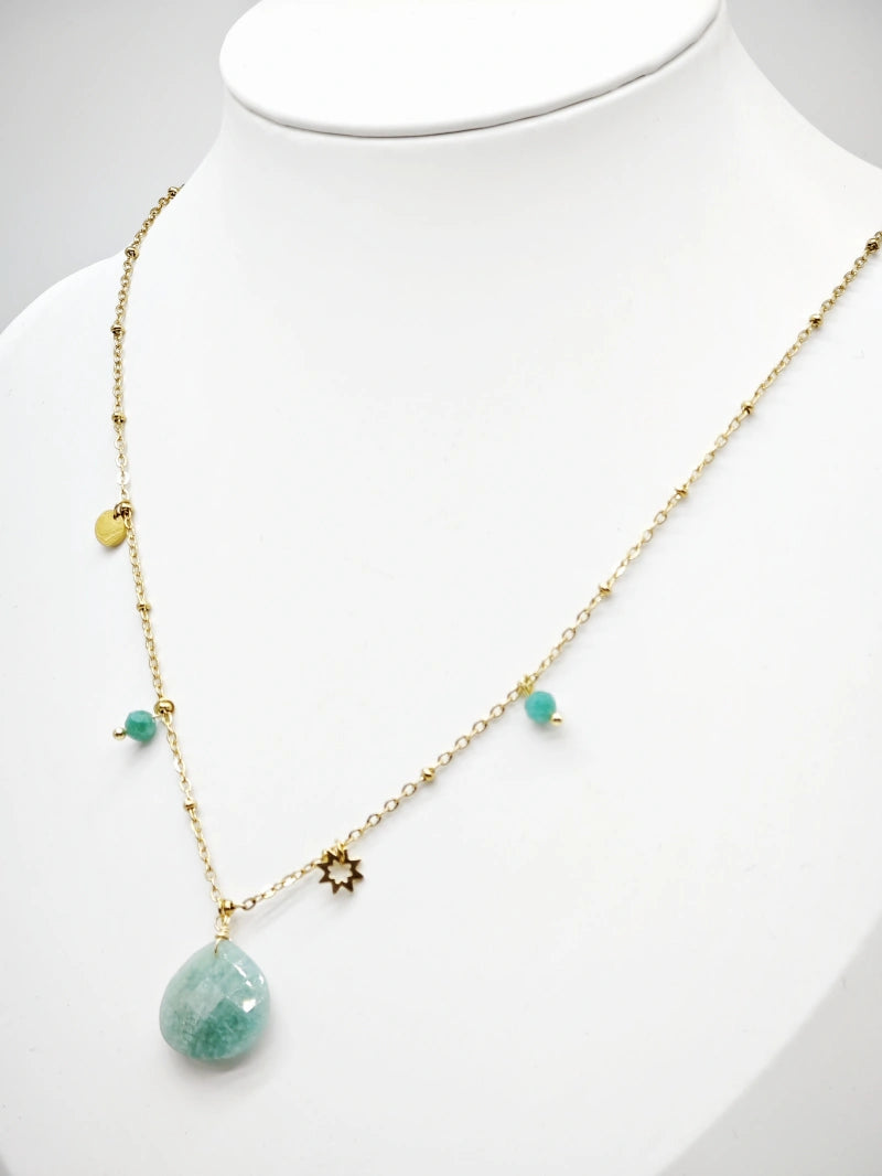 Collier en acier inoxydable - BLEU