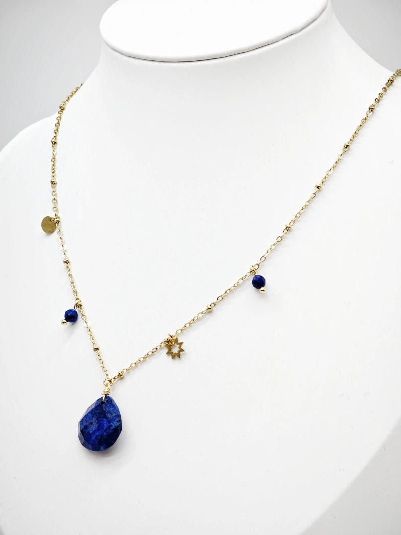 Collier en acier inoxydable - BLEU MARINE