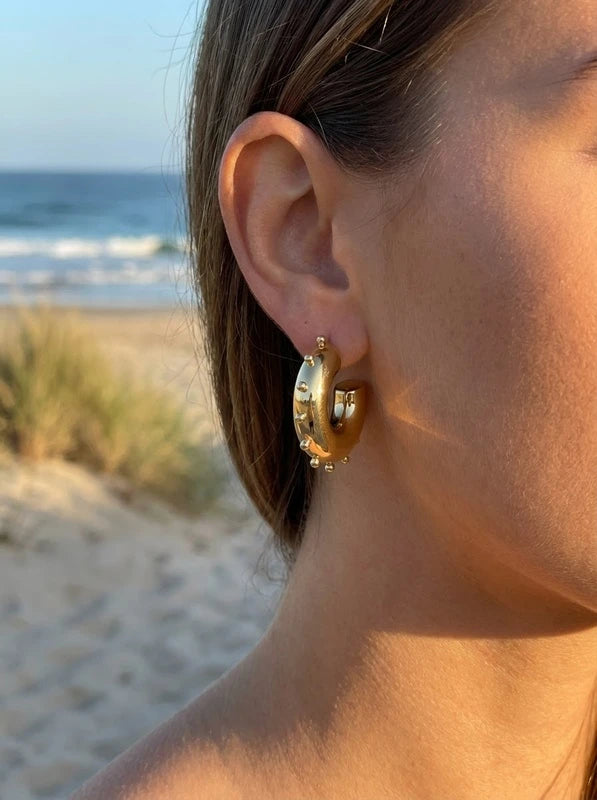 Boucles d’oreilles en acier inoxydable