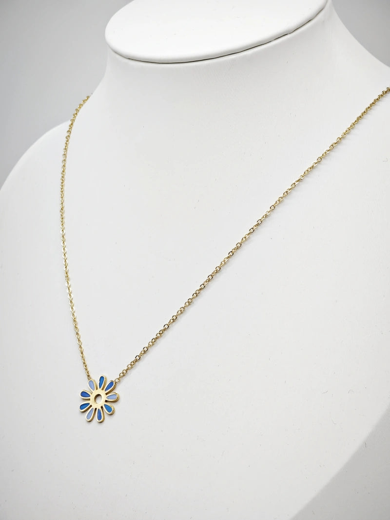 Collier en acier inoxydable - BLEU MARINE