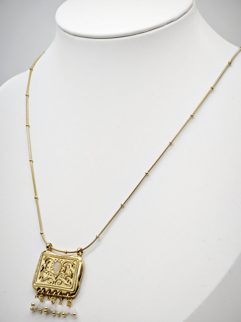 Collier en acier inoxydable - BLANC