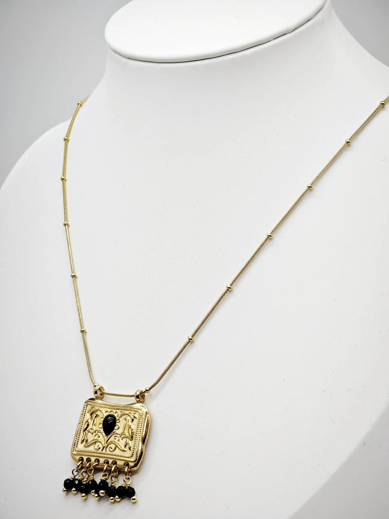Collier en acier inoxydable - NOIR