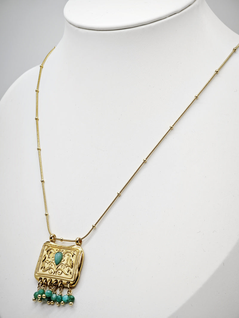 Collier en acier inoxydable - VERT
