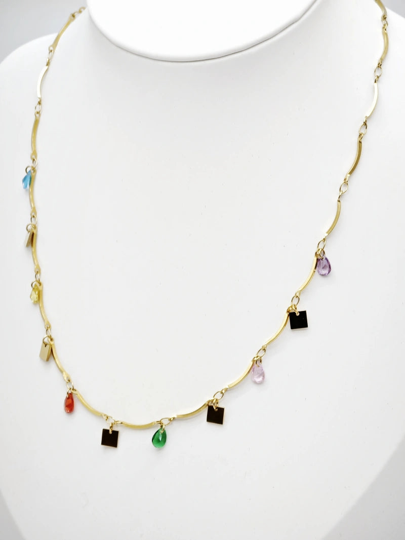 Collier en acier inoxydable - MULTICOLORE