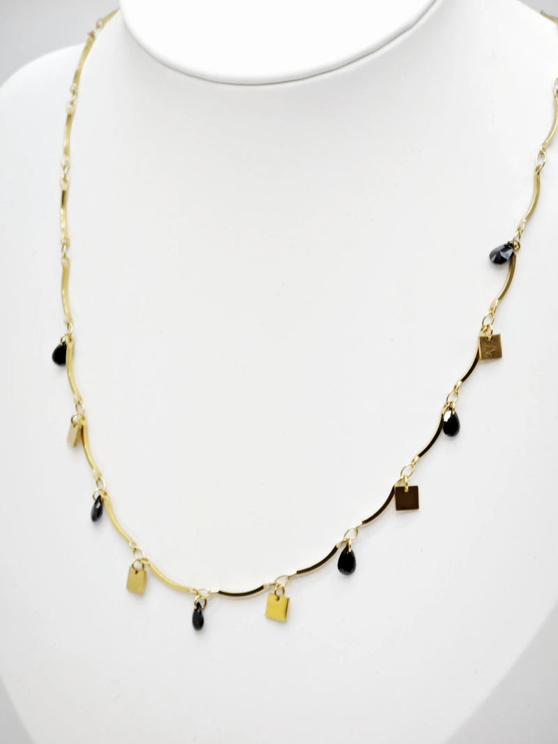 Collier en acier inoxydable - NOIR