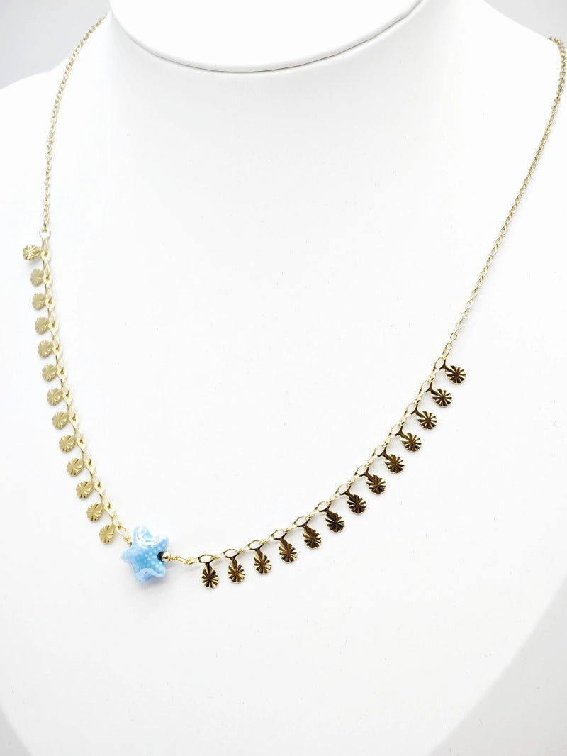 Collier en acier inoxydable - BLEU