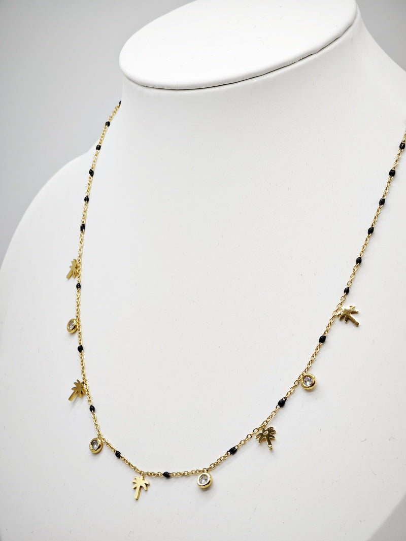 Collier en acier inoxydable - NOIR