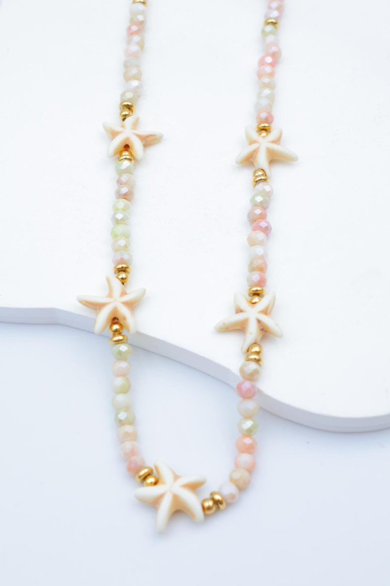 Collier avec motifs étoile de mer - BLANC