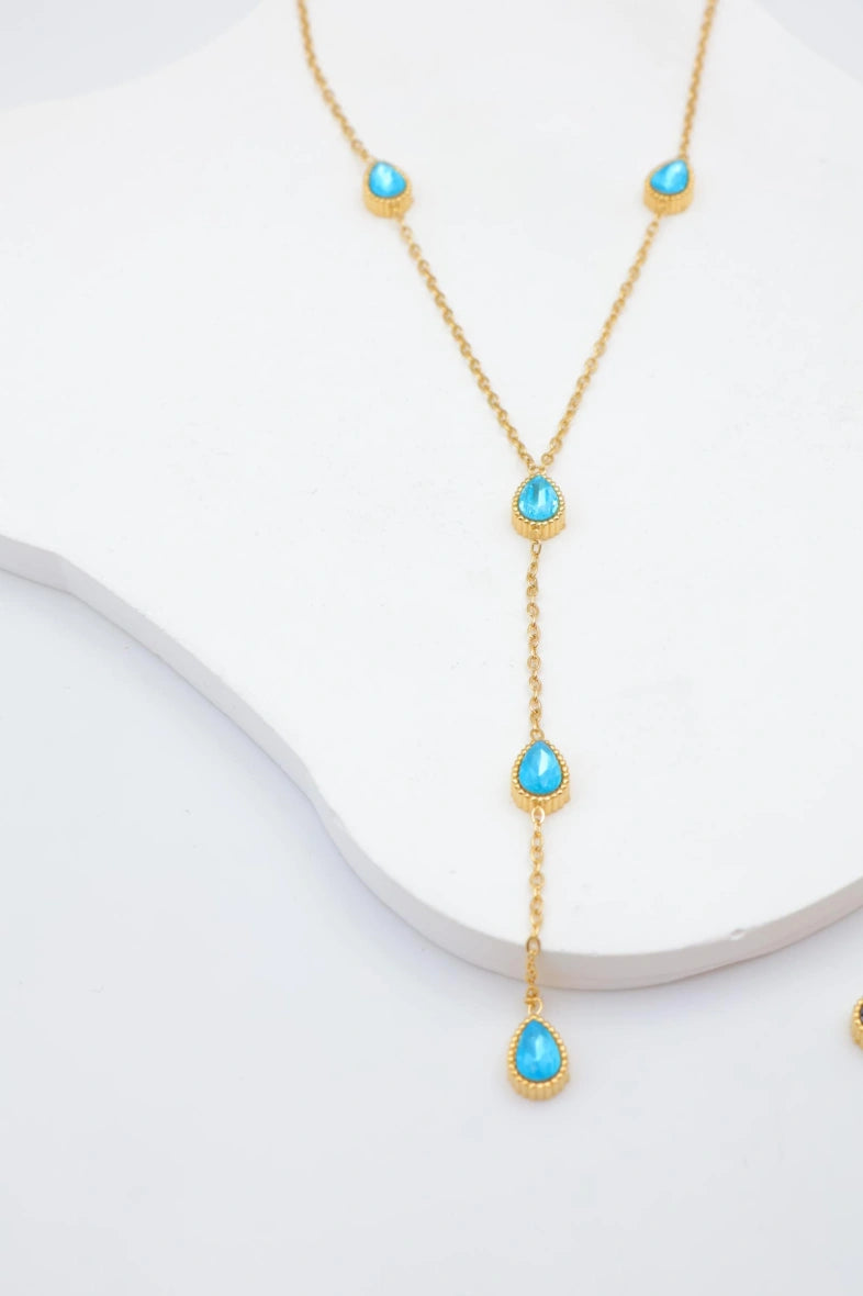 Collier en acier inoxydable - BLEU