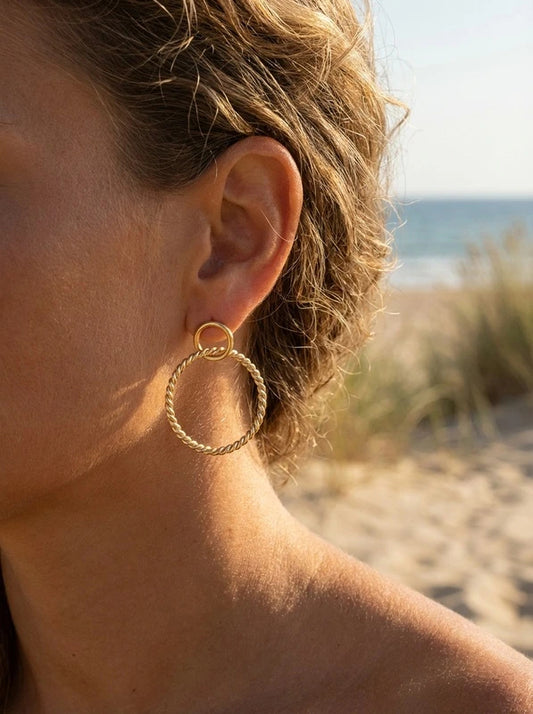 Boucles d’oreilles en acier inoxydable