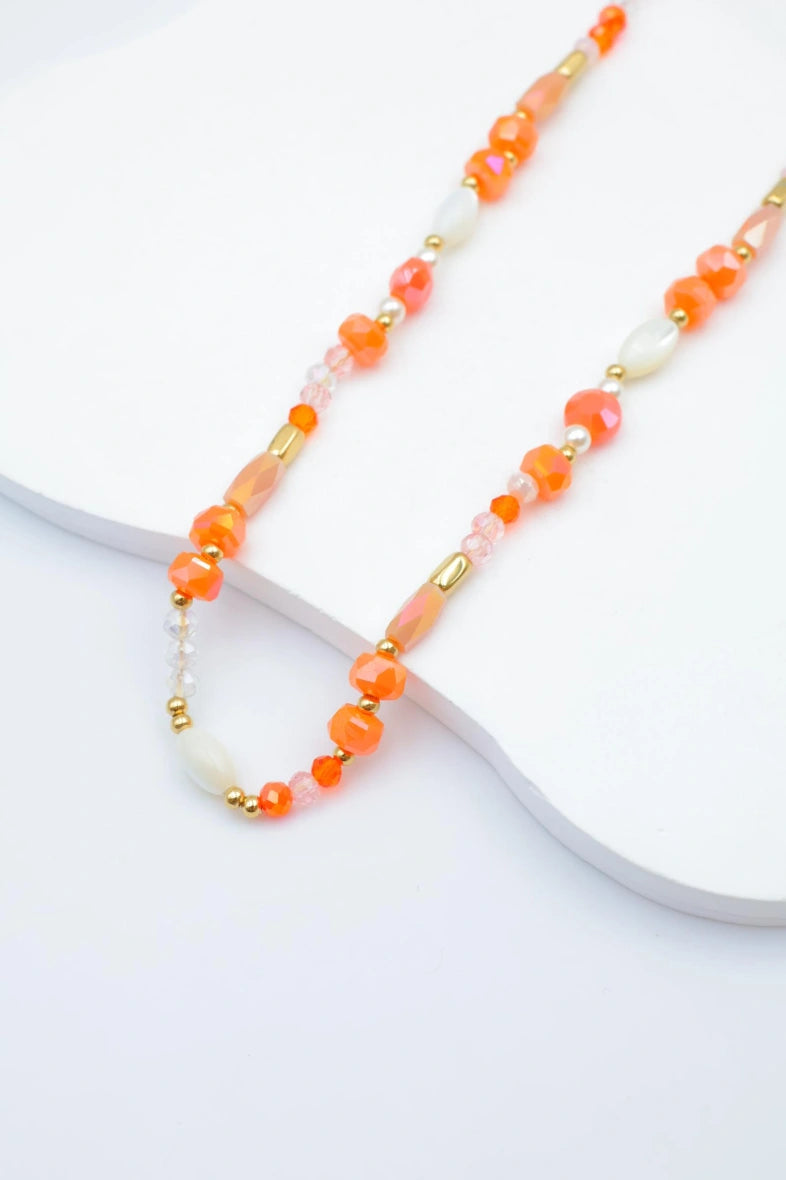 Collier en acier inoxydable - ORANGE