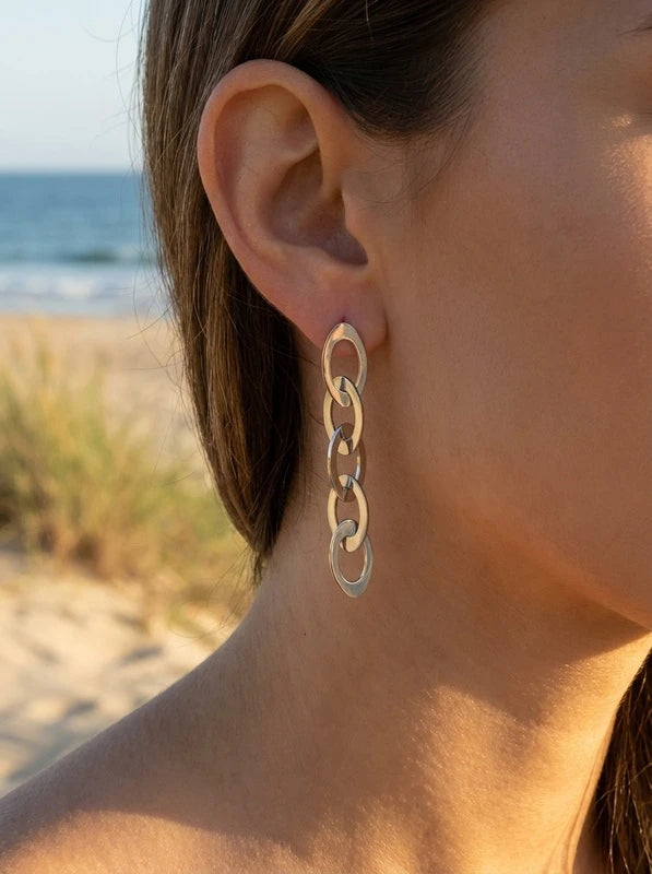 Boucles d’oreilles en acier inoxydable