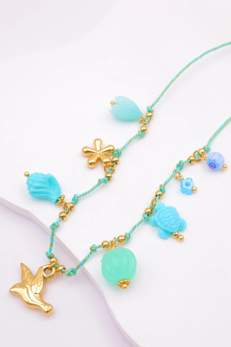 Collier en acier inoxydable - BLEU