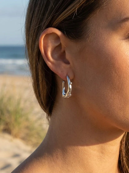 Boucles d’oreilles en acier inoxydable