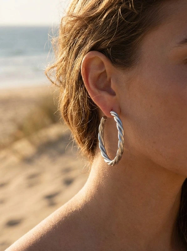 Boucles d’oreilles en acier inoxydable