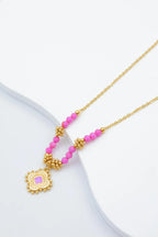 Collier avec pendentif en forme de fleur - VIOLET