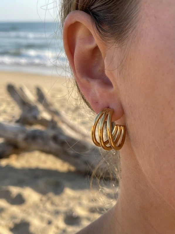 Boucles d’oreilles en acier inoxydable