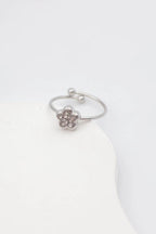 Bague en acier inoxydable ajustable - ARGENT