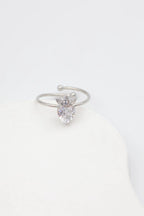 Bague en acier inoxydable ajustable - ARGENT
