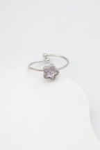 Bague en acier inoxydable ajustable - ARGENT