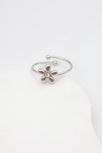 Bague en acier inoxydable ajustable - ARGENT