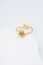 Bague en acier inoxydable ajustable - DORÉ