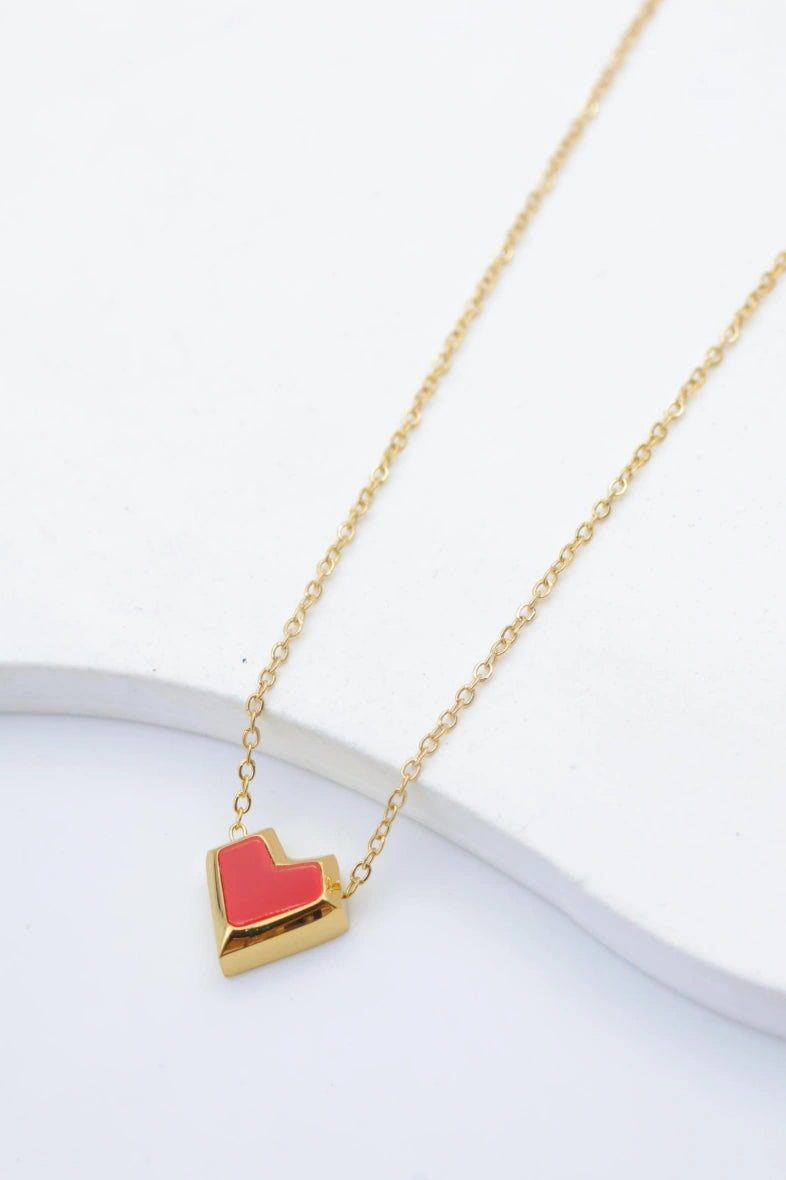 Collier en acier inoxydable - ROUGE