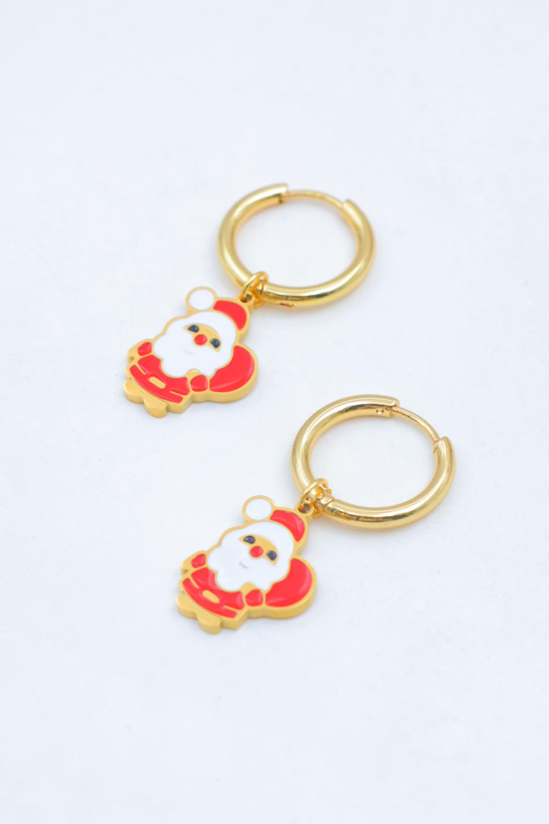 Boucles d'oreilles en acier inoxydable - ROUGE
