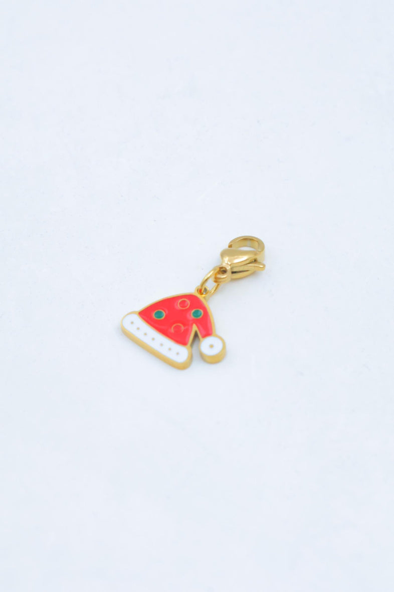Pendentif bonnet de noël - ROUGE