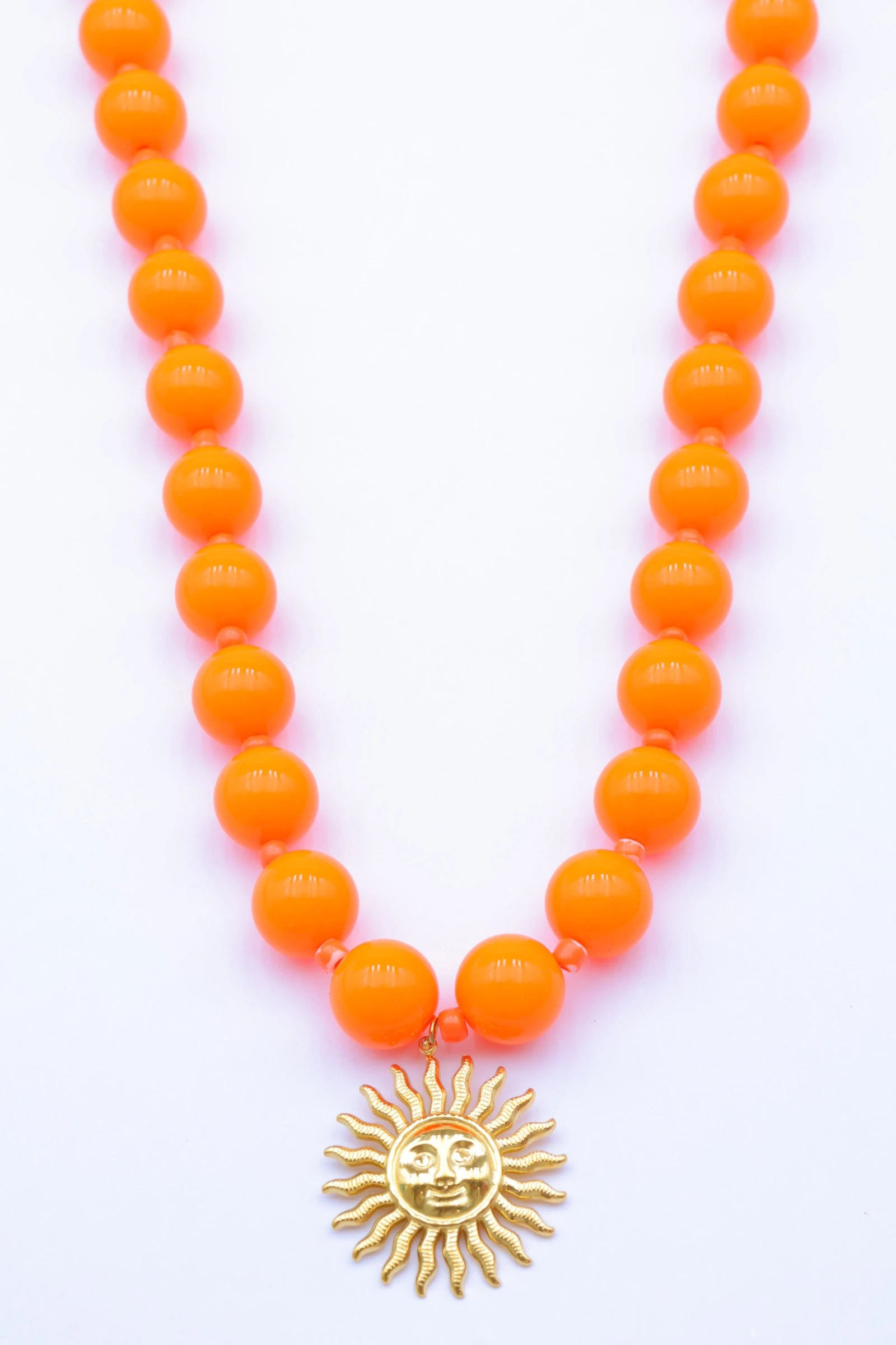 Collier - Acier Inoxydable - ORANGE