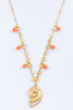 Collier - Acier Inoxydable - ORANGE