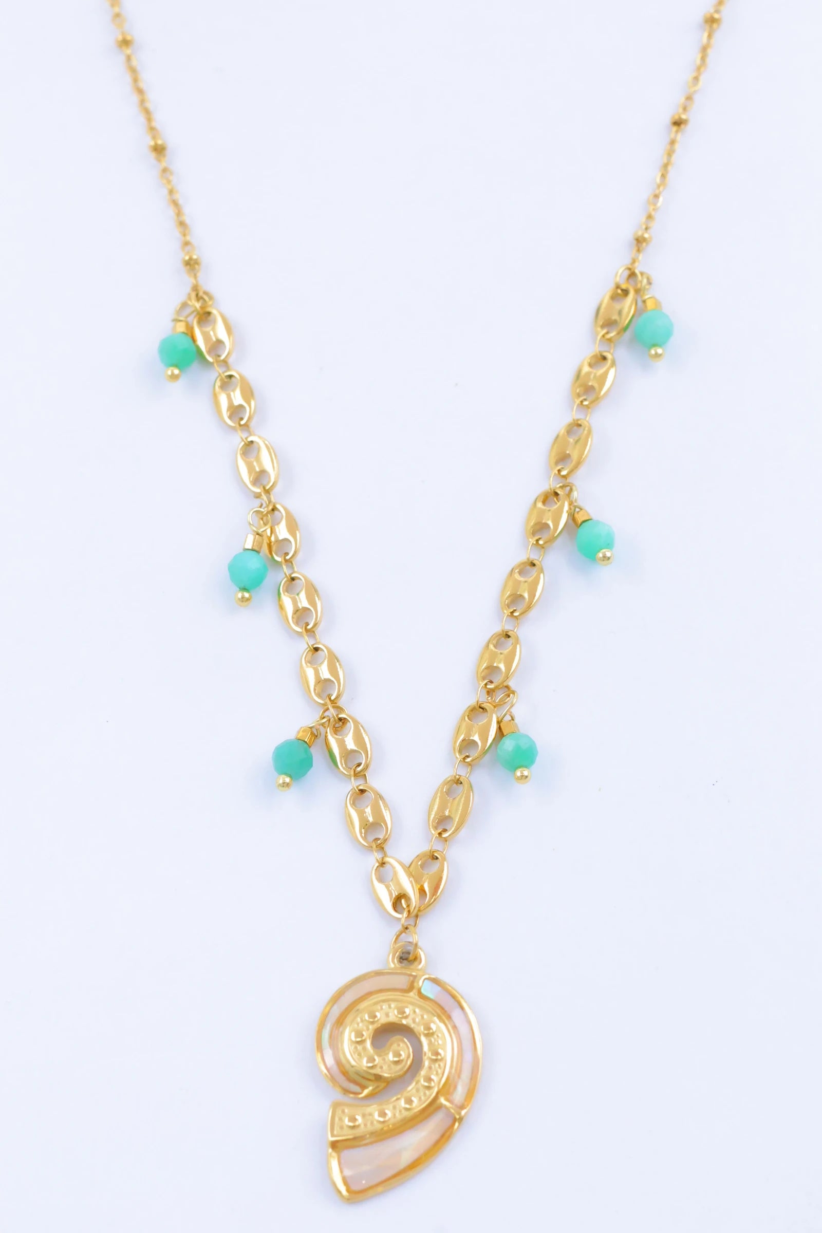 Collier - Acier Inoxydable - TURQUOISE