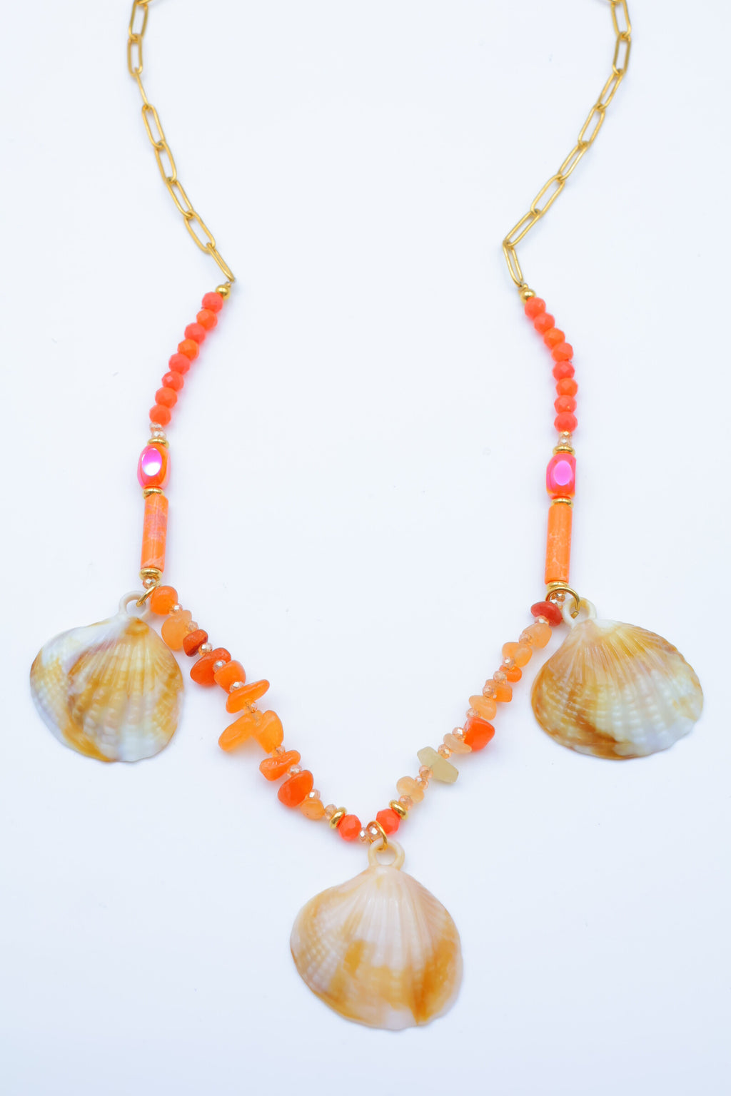 Collier en acier inoxydable - ORANGE