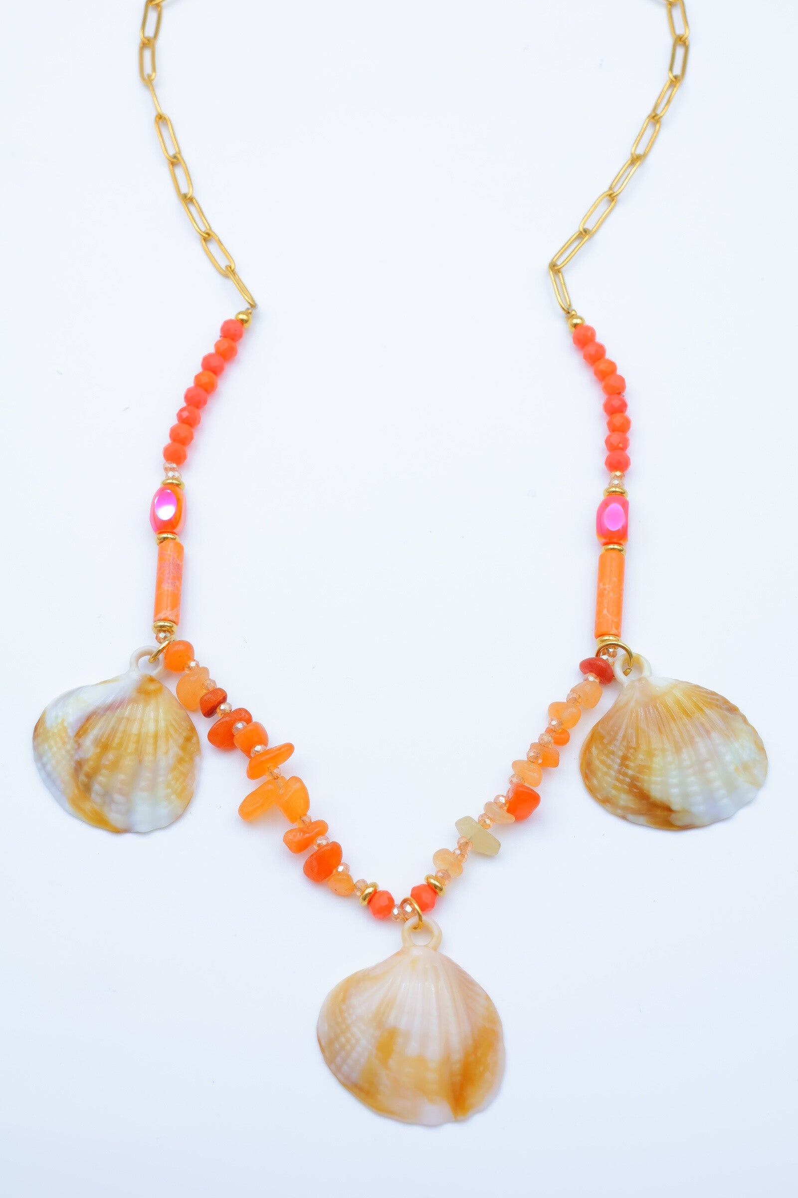 Collier en acier inoxydable - ORANGE