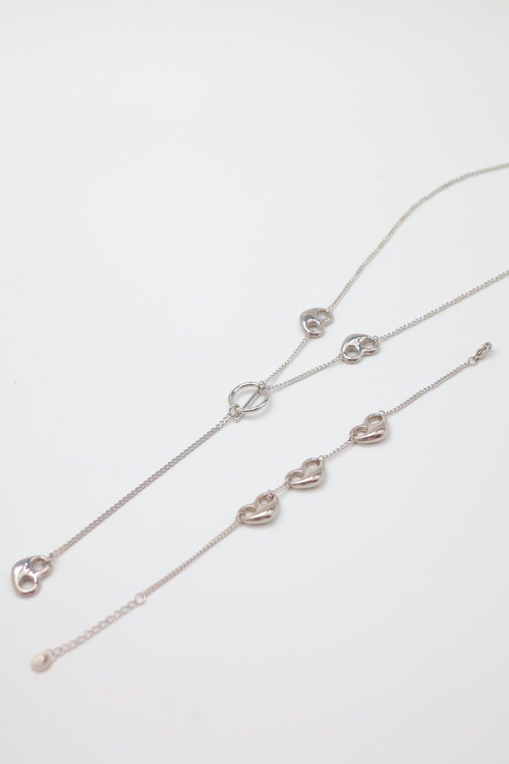 Parure de bijoux en acier inoxydable - ARGENT