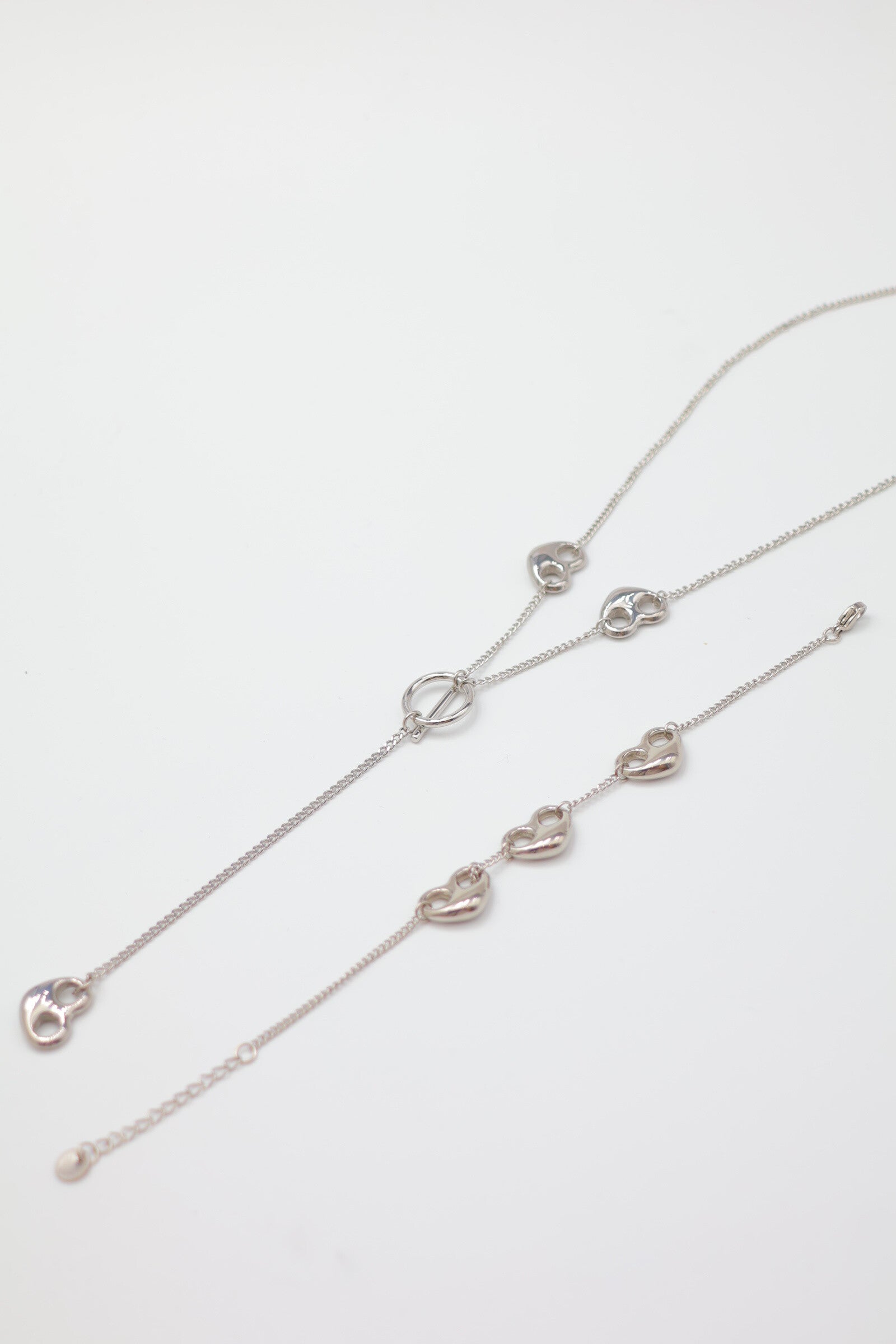 Parure de bijoux en acier inoxydable - ARGENT