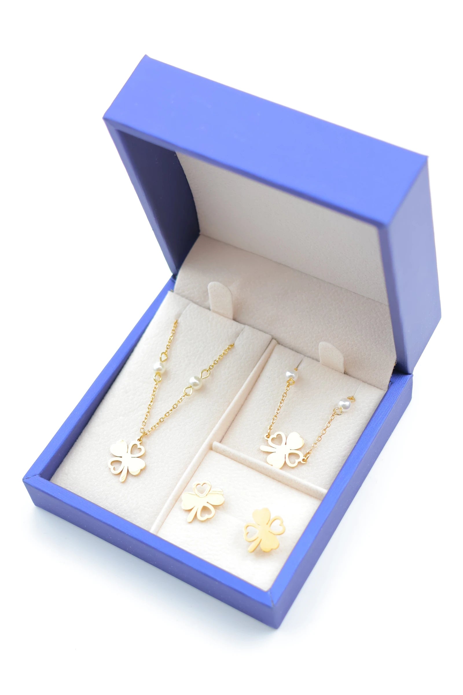 Parure de bijoux avec boîte en acier inoxydable - DORÉ