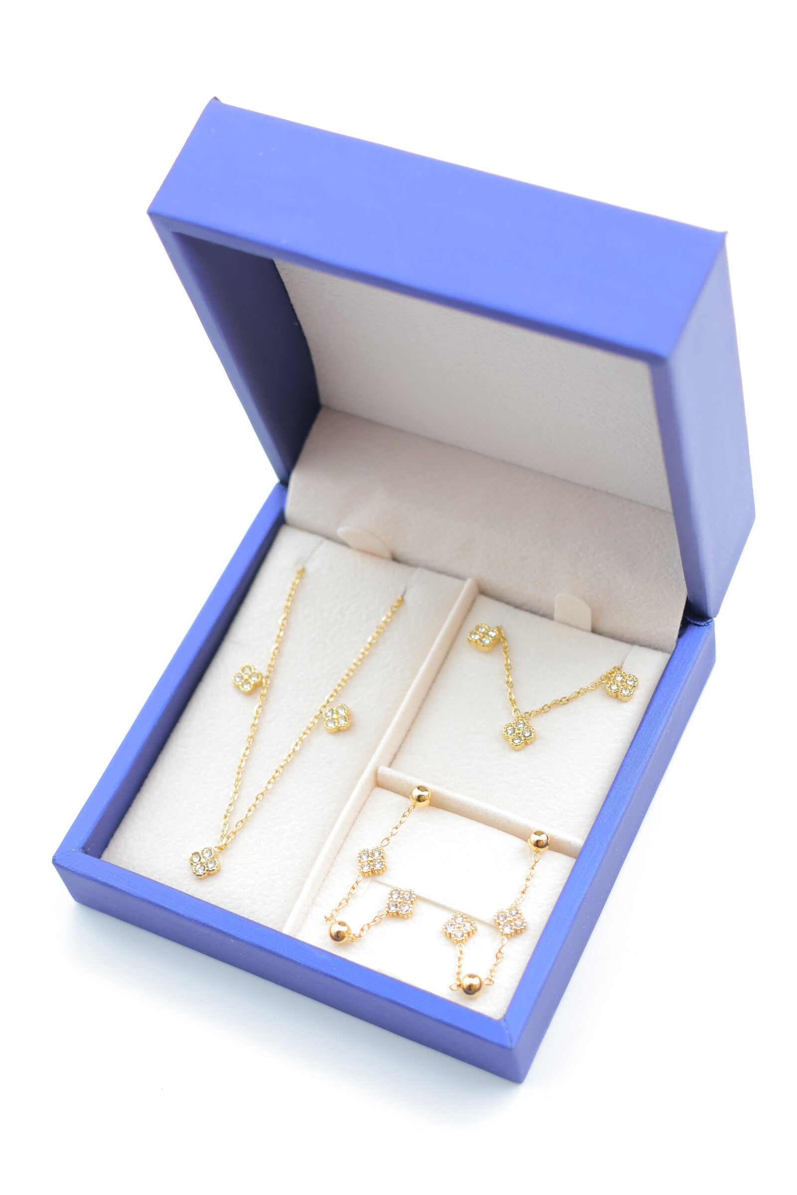 Parure de bijoux avec boîte en acier inoxydable - DORÉ